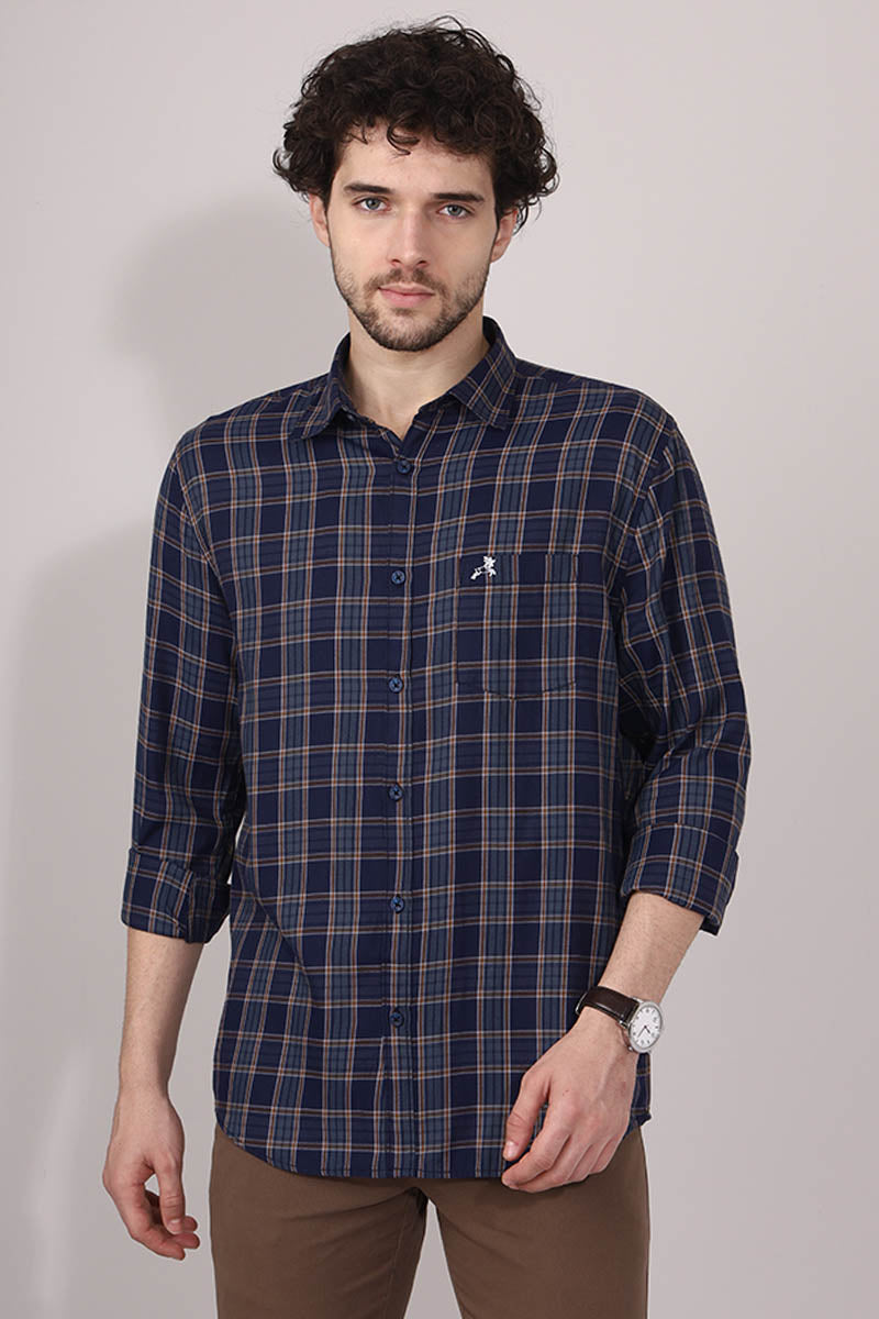 NavyBlue Checks Shirt