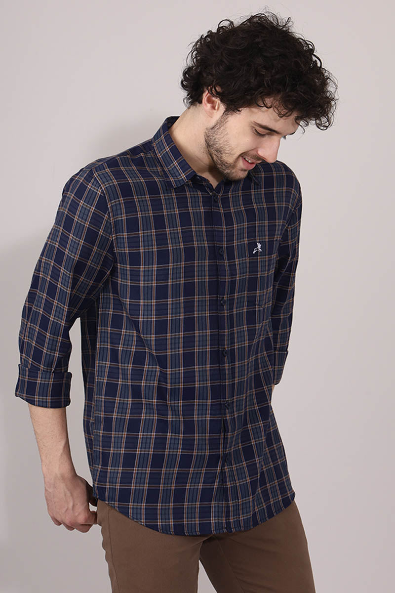 NavyBlue Checks Shirt