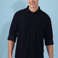 NavyBlue  Plain  Shirt