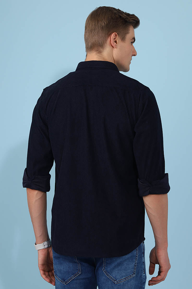 NavyBlue  Plain  Shirt