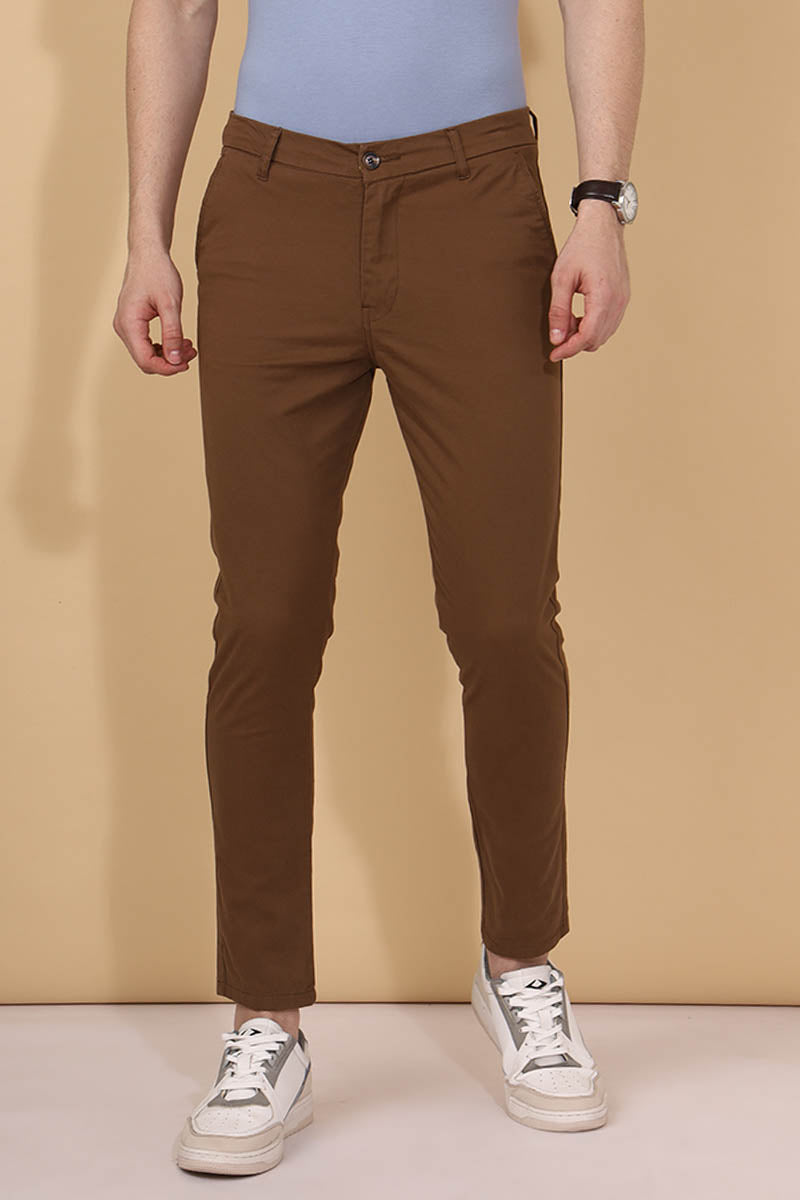 Brown  Plain  Trouser