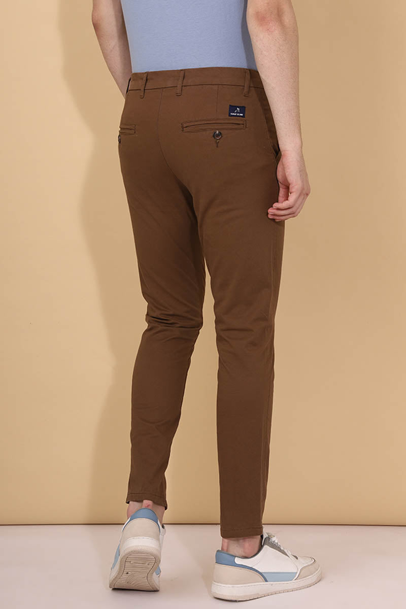 Brown  Plain  Trouser