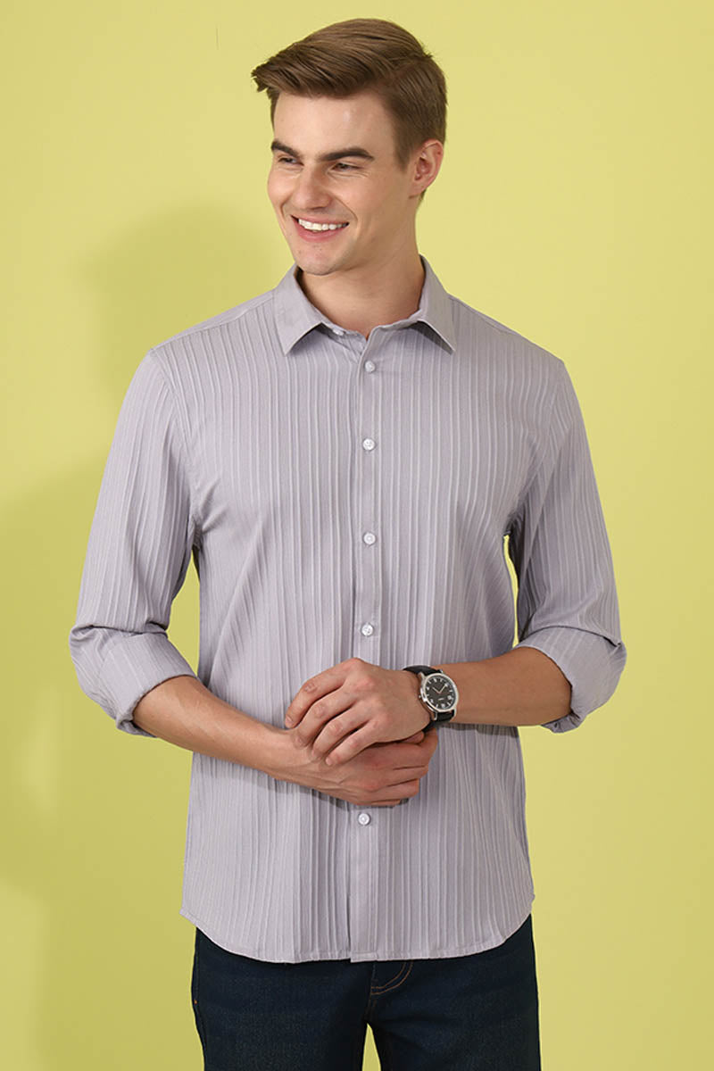 Grey  Plain  Shirt