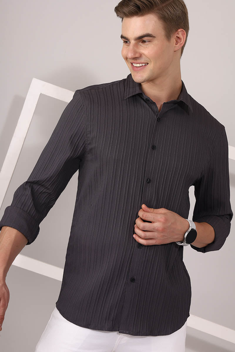 Grey  Plain  Shirt