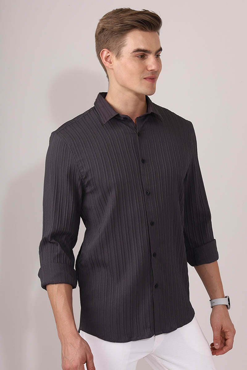 Grey  Plain  Shirt