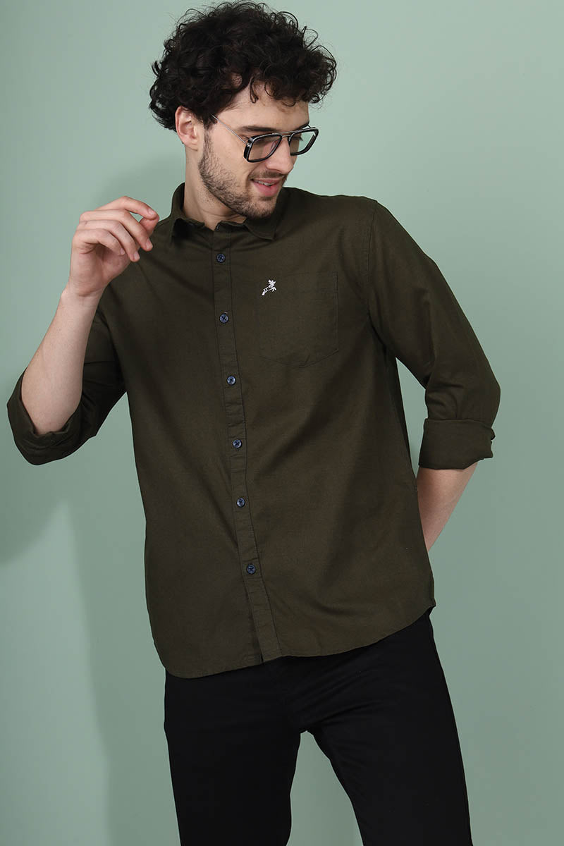 Green Plain Shirt