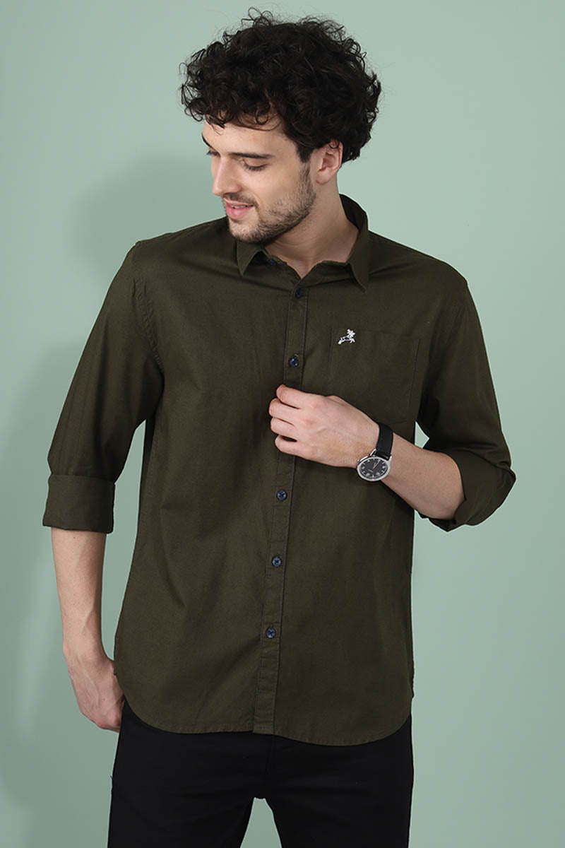 Green Plain Shirt