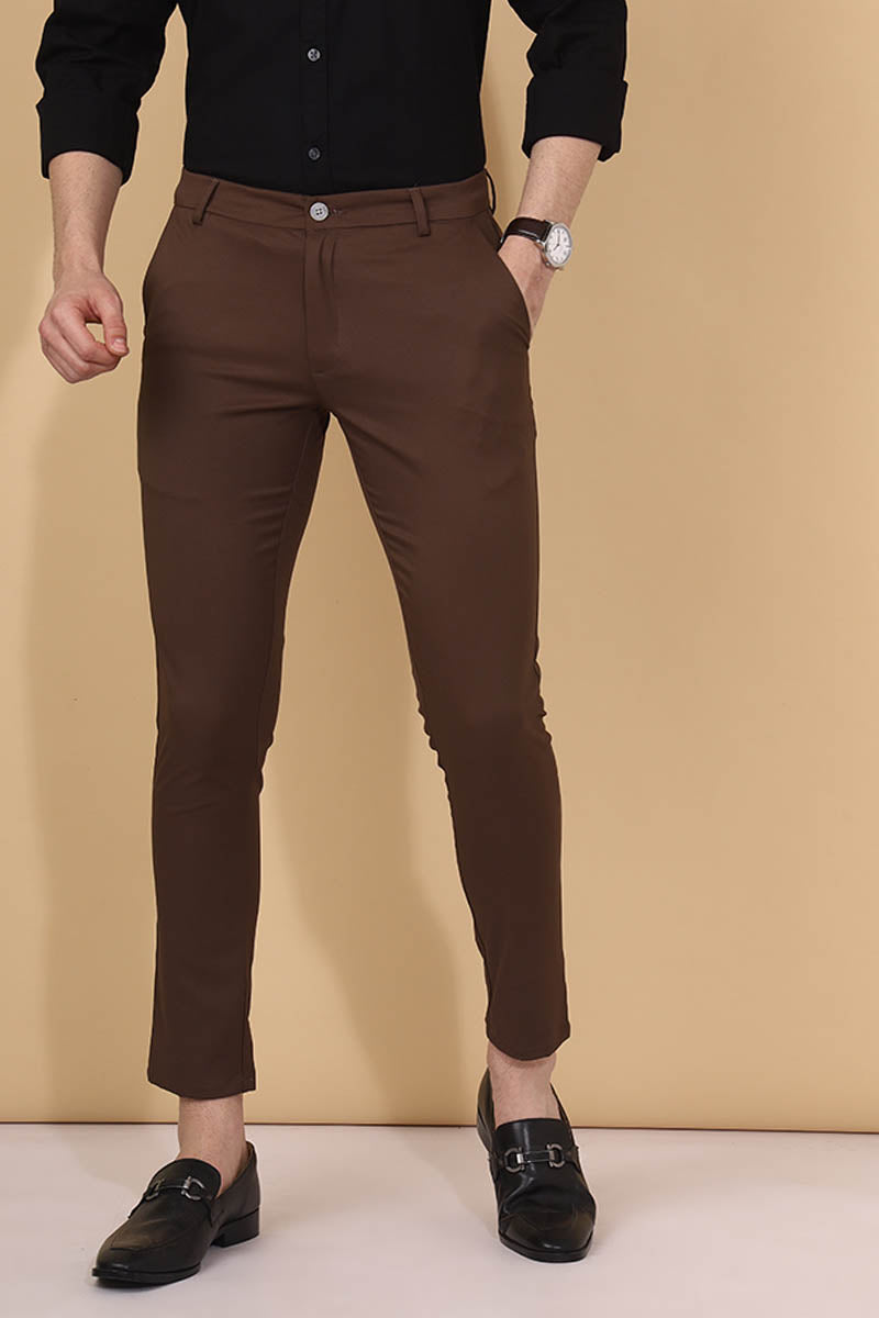 Brown Plain Trouser