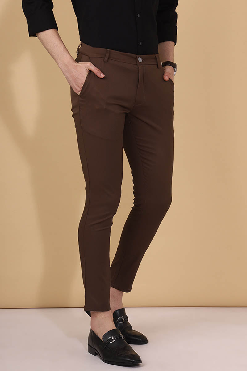 Brown Plain Trouser