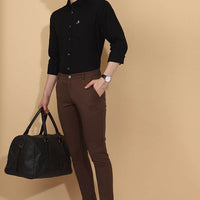 Brown Plain Trouser