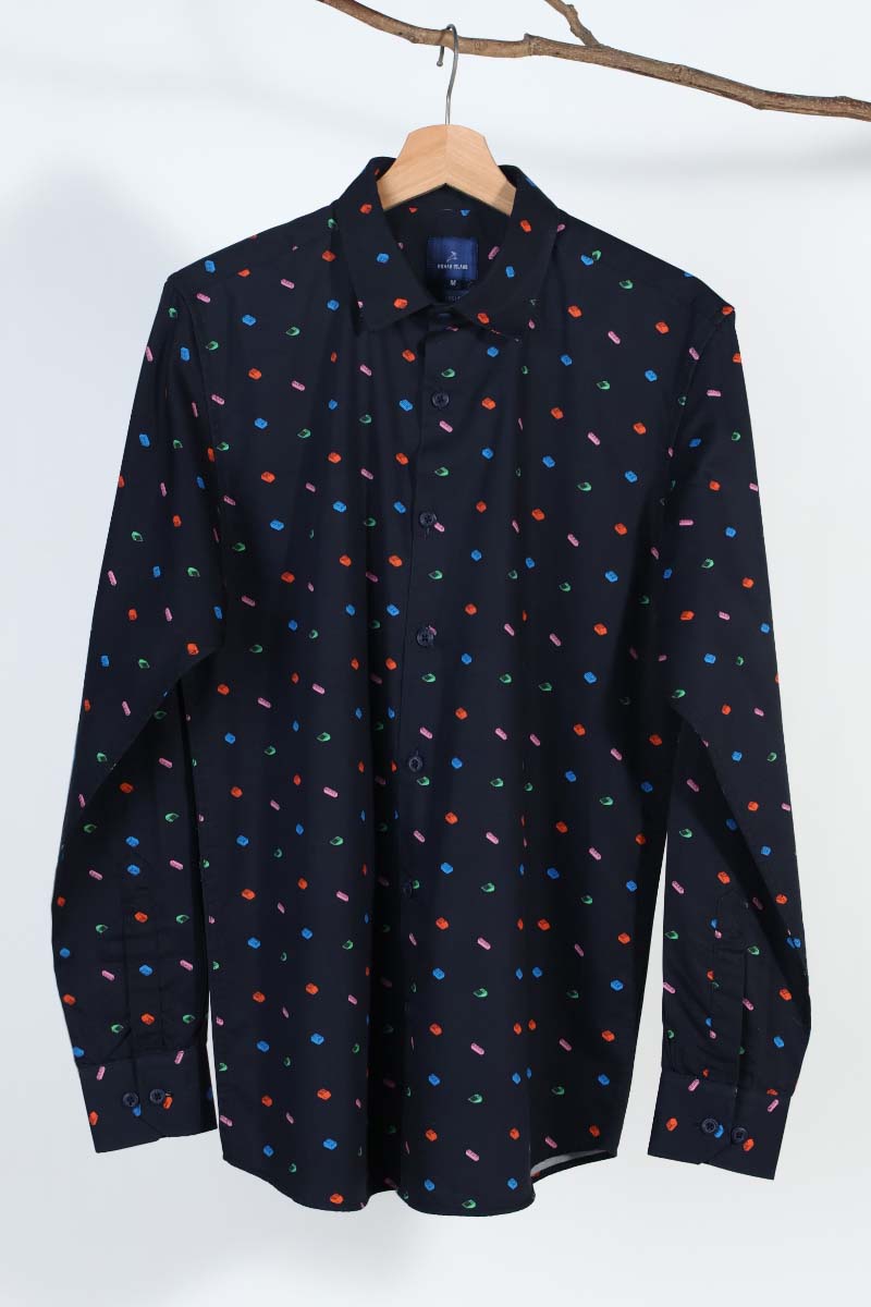 NavyBlue Print Shirt