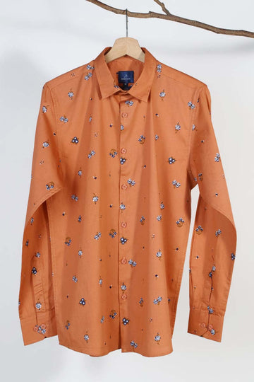 Orange Print Shirt