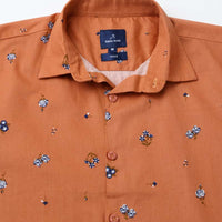 Orange Print Shirt