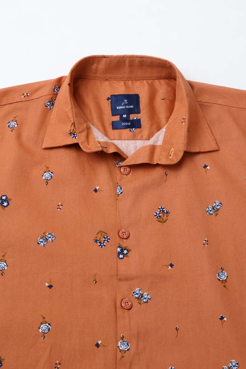 Orange Print Shirt