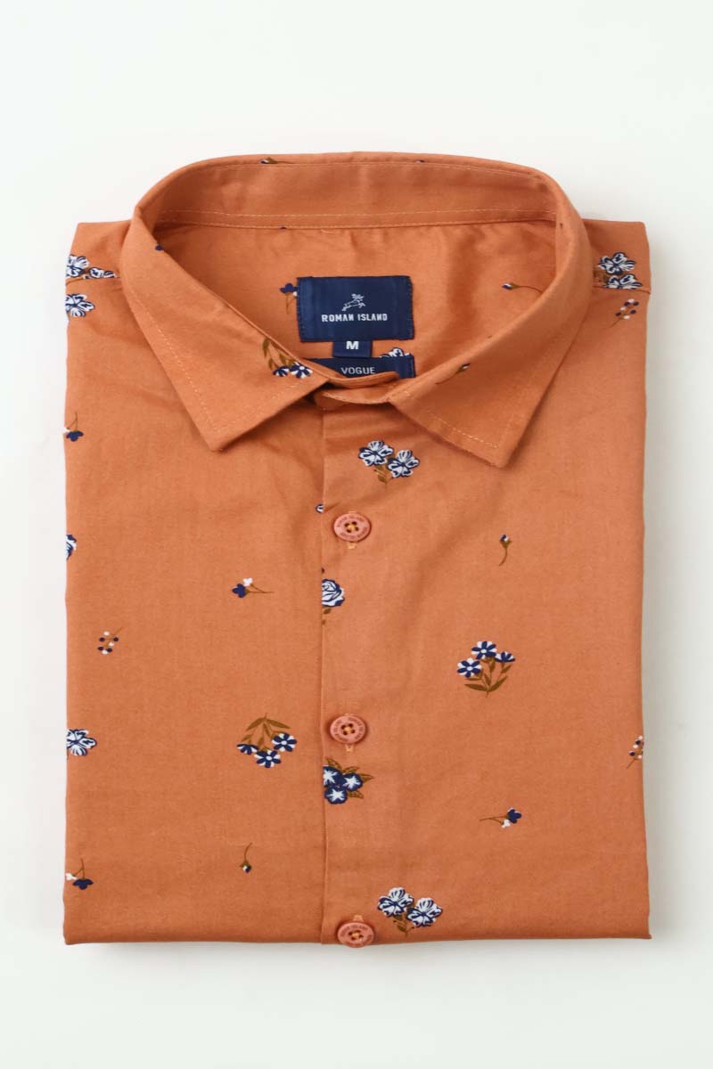 Orange Print Shirt