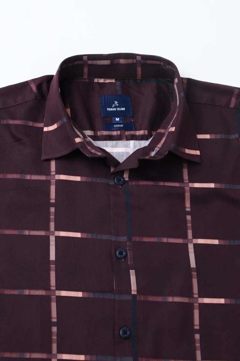 Maroon Print Shirt