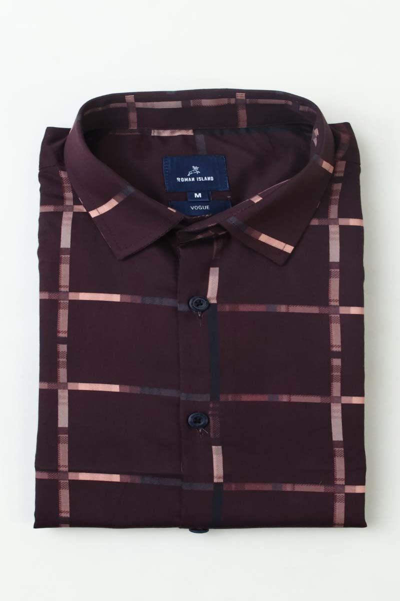 Maroon Print Shirt