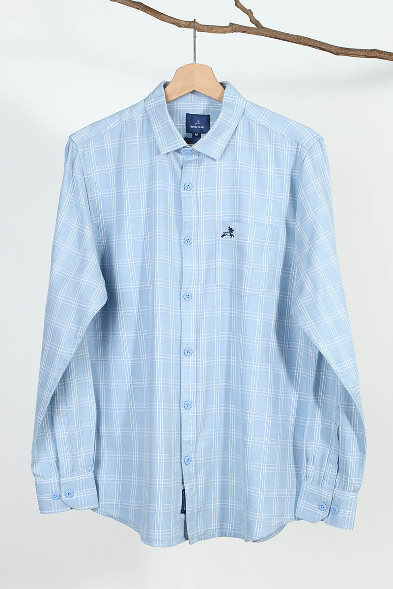 SkyBlue Checks Shirt