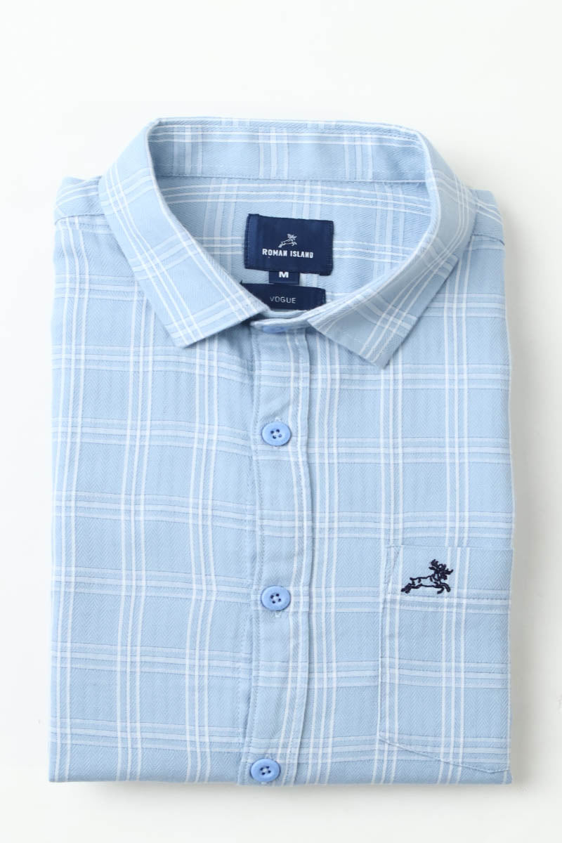 SkyBlue Checks Shirt