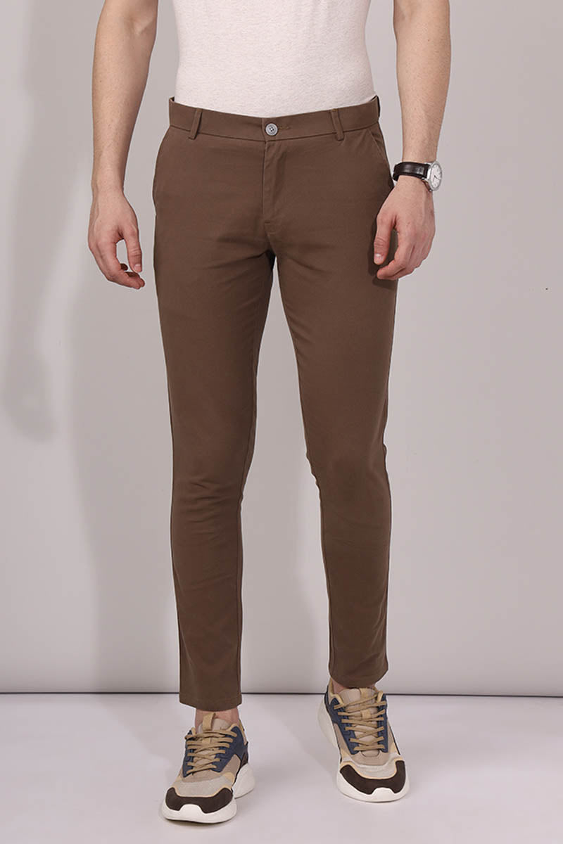 Brown Plain Trouser