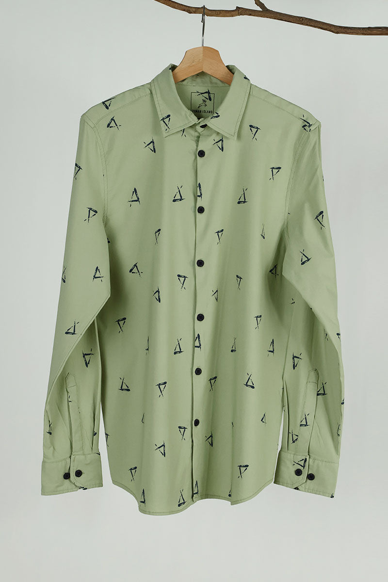 Green Print Shirt