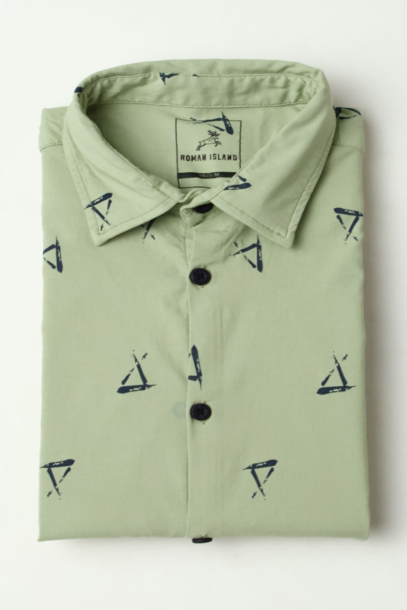 Green Print Shirt