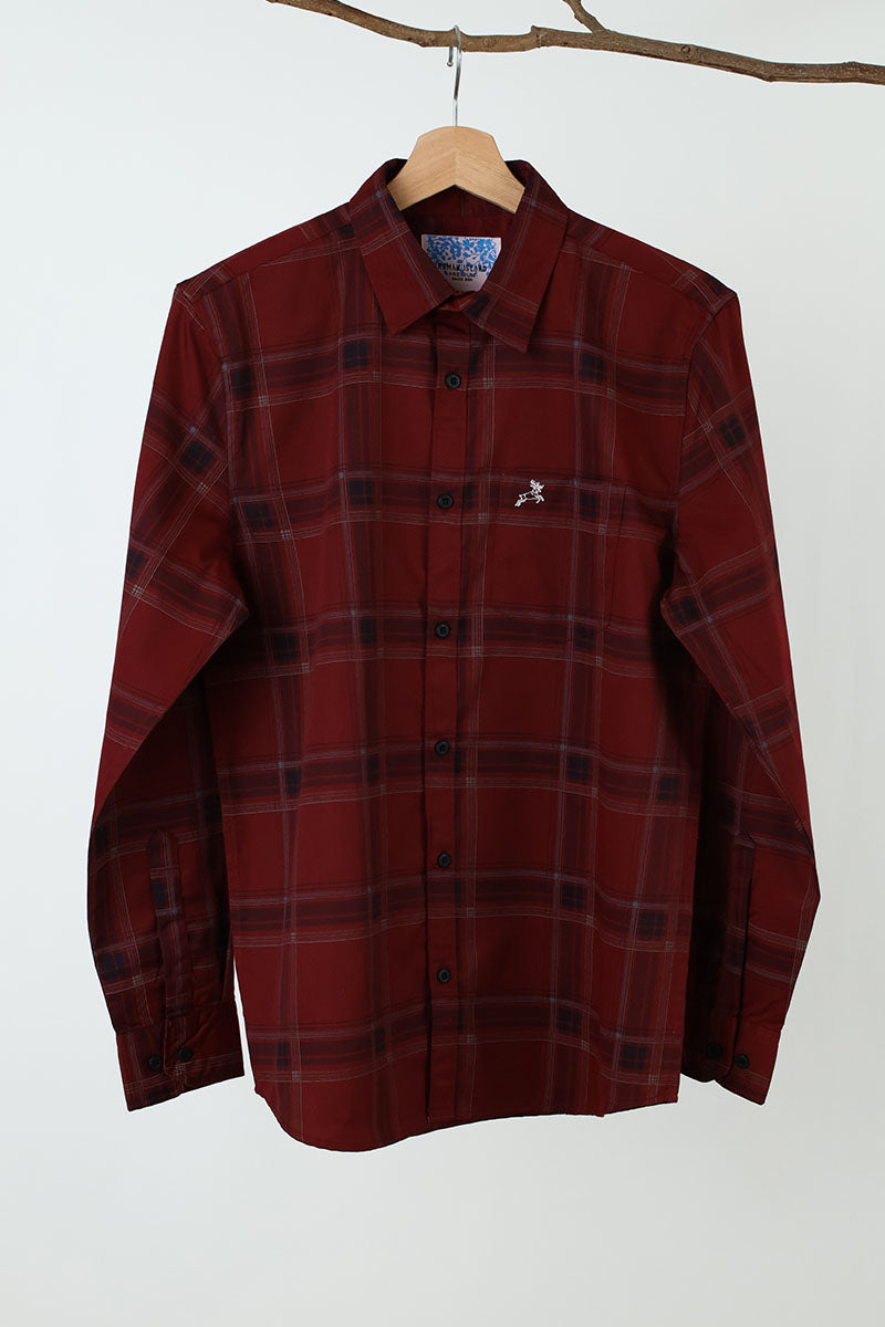 Maroon Checks Shirt