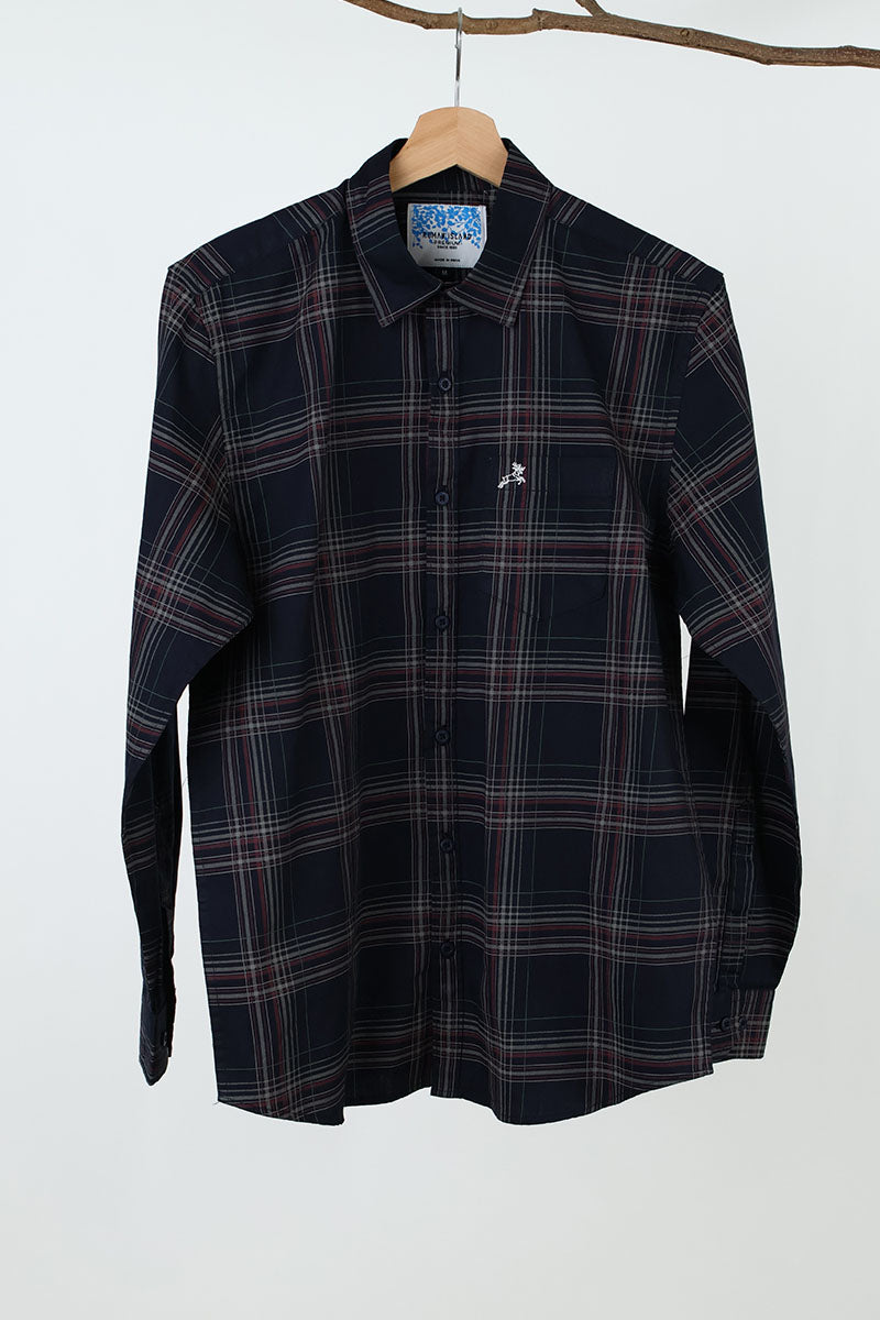 NavyBlue Checks Shirt