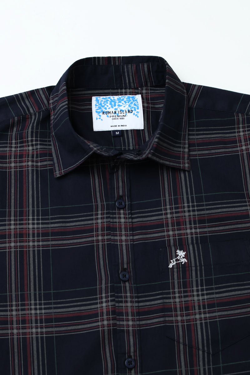 NavyBlue Checks Shirt