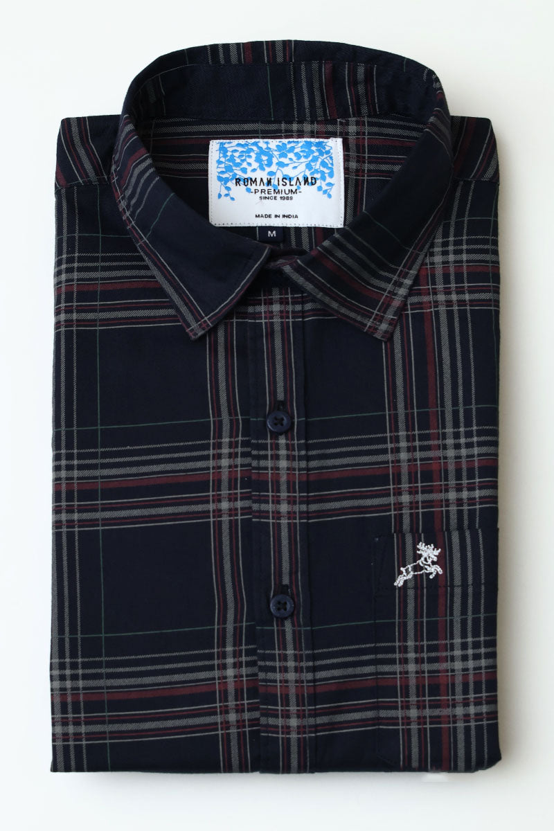 NavyBlue Checks Shirt