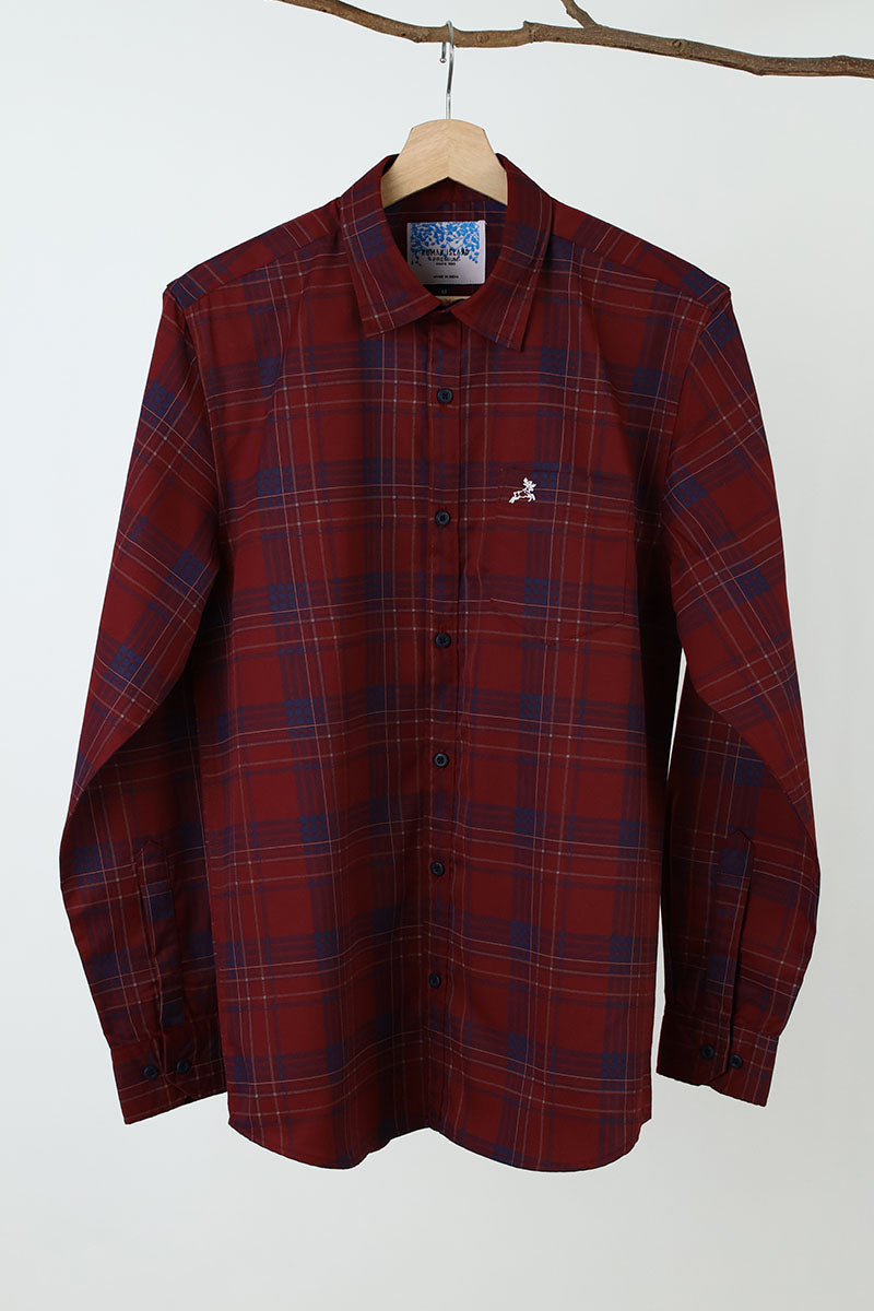 Maroon Checks Shirt