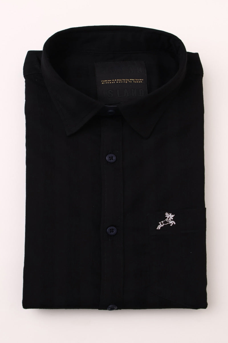 Black  Plain  Shirt