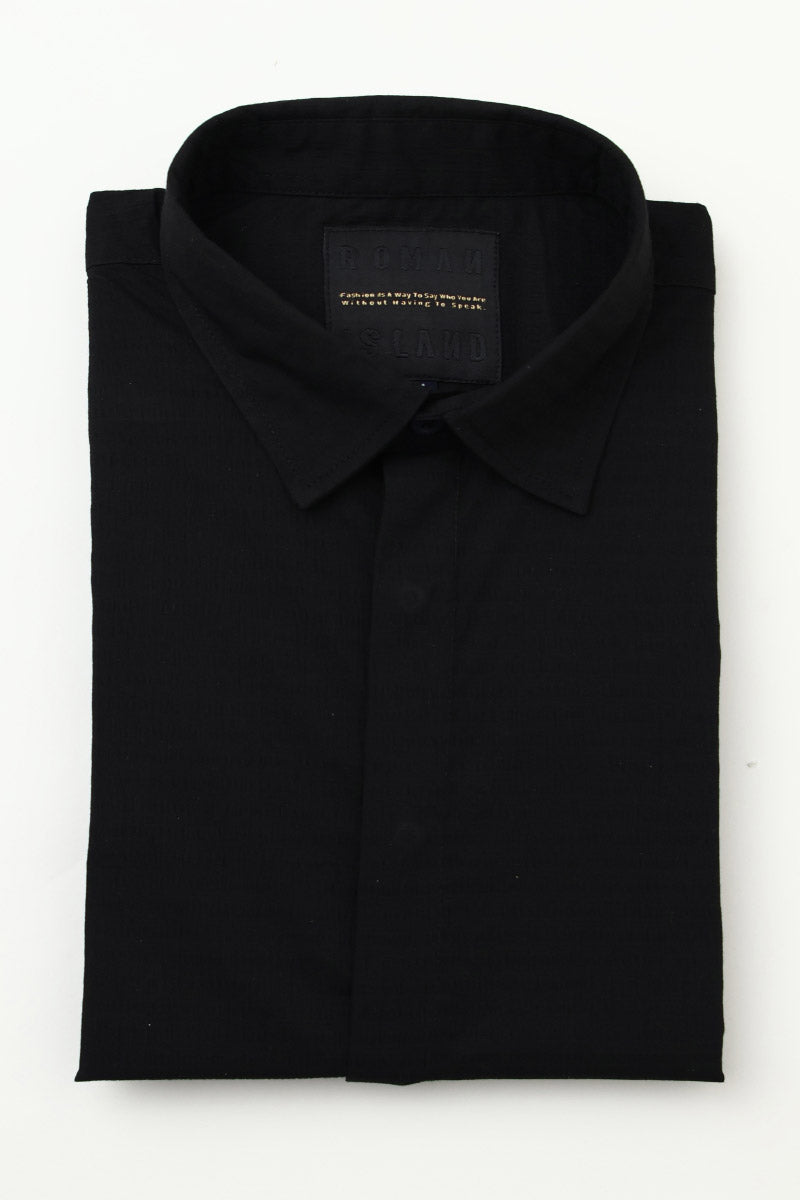 Black  Plain  Shirt