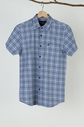 SkyBlue Checks Shirt