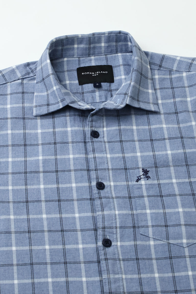 SkyBlue Checks Shirt