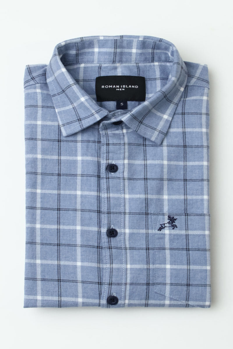 SkyBlue Checks Shirt