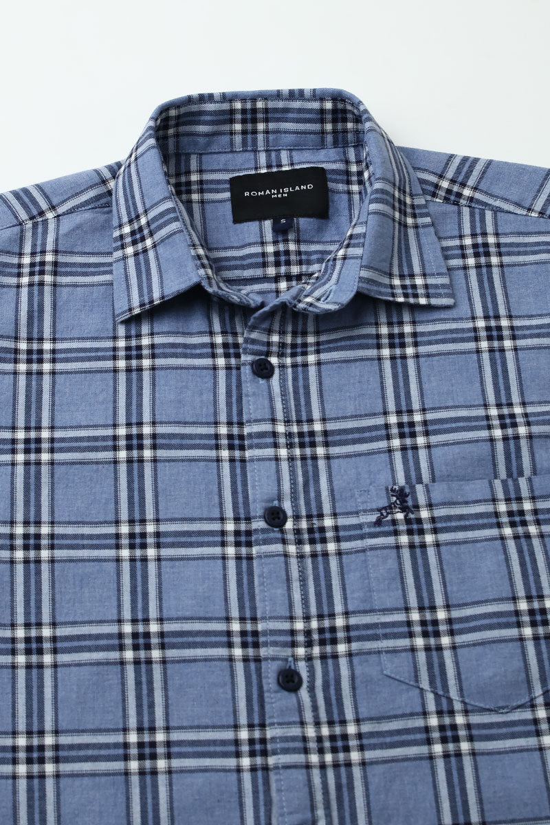 SkyBlue Checks Shirt