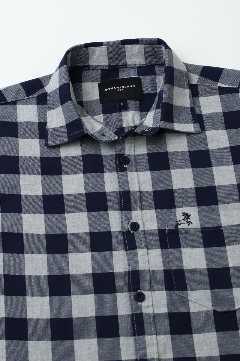 NavyBlue Checks Shirt