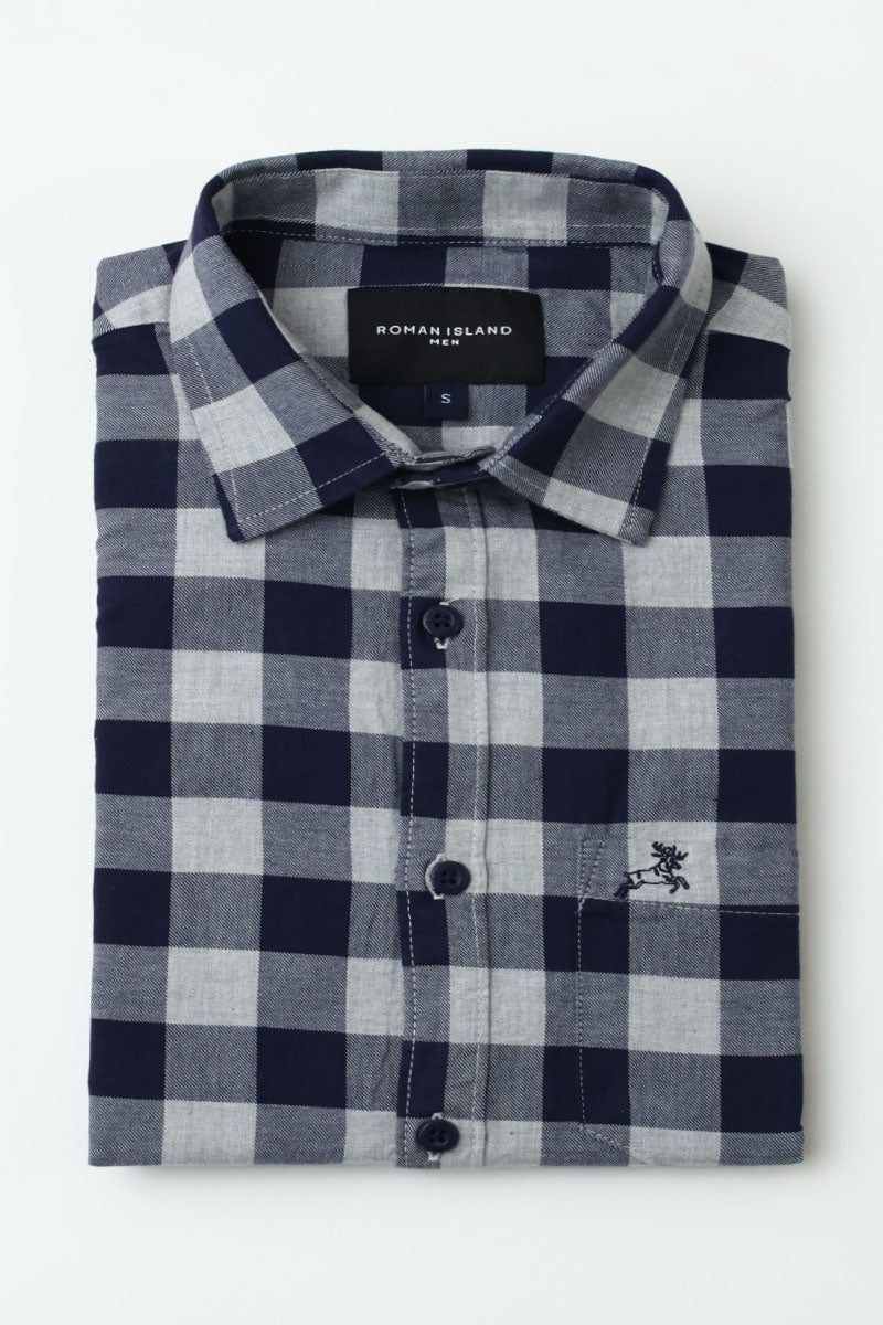 NavyBlue Checks Shirt