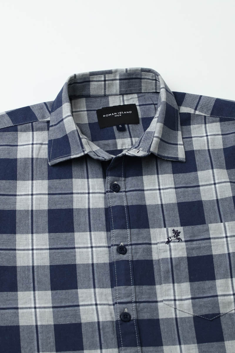 NavyBlue Checks Shirt