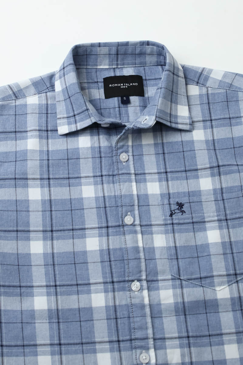 SkyBlue Checks Shirt