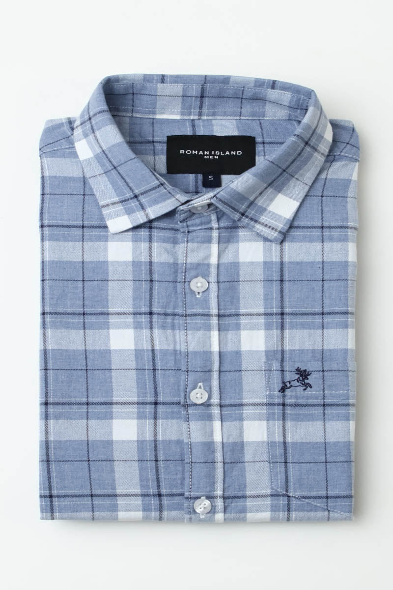 SkyBlue Checks Shirt