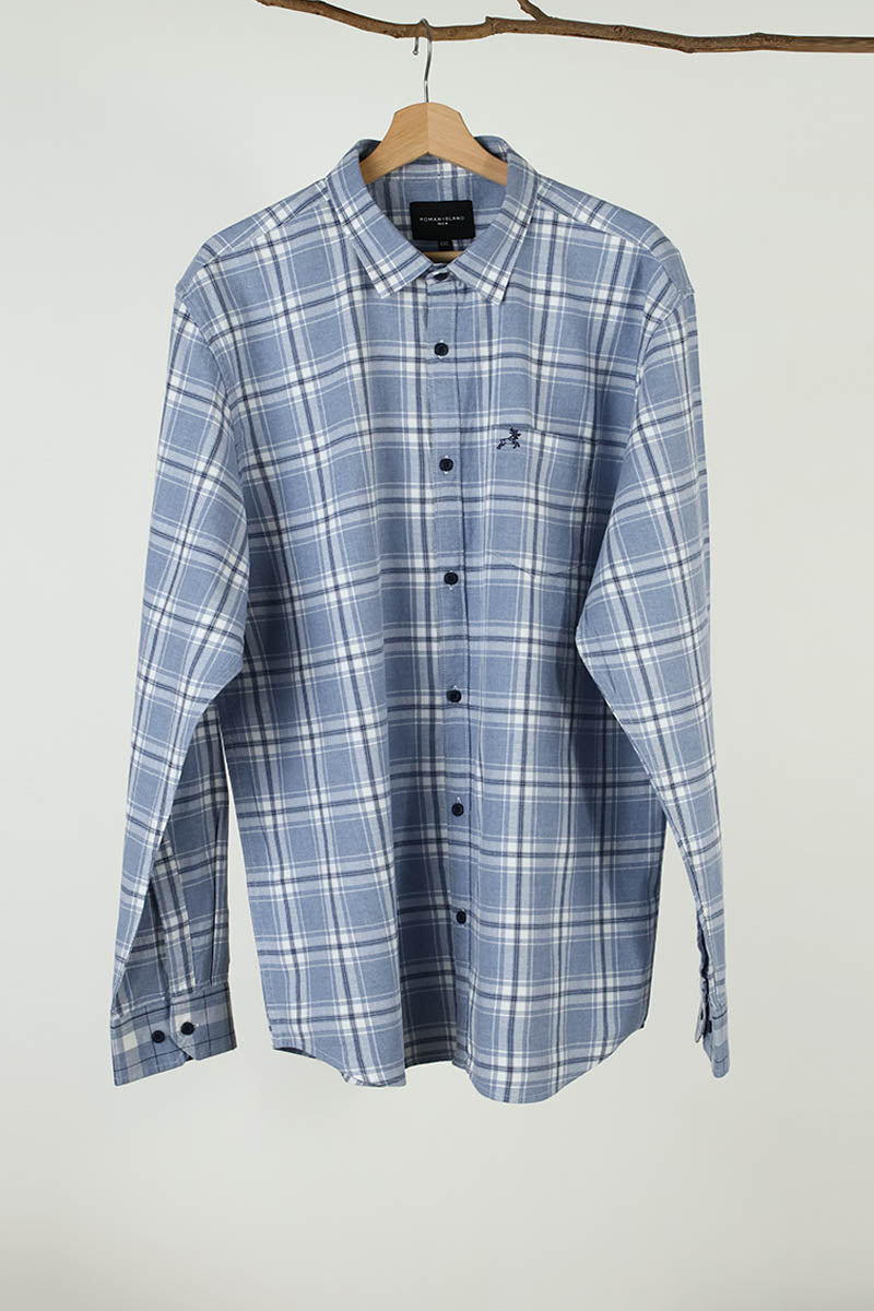 SkyBlue Checks Shirt