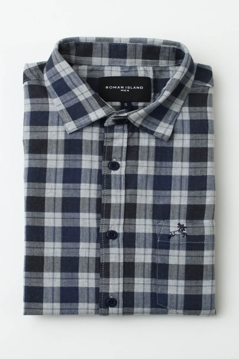 NavyBlue Checks Shirt