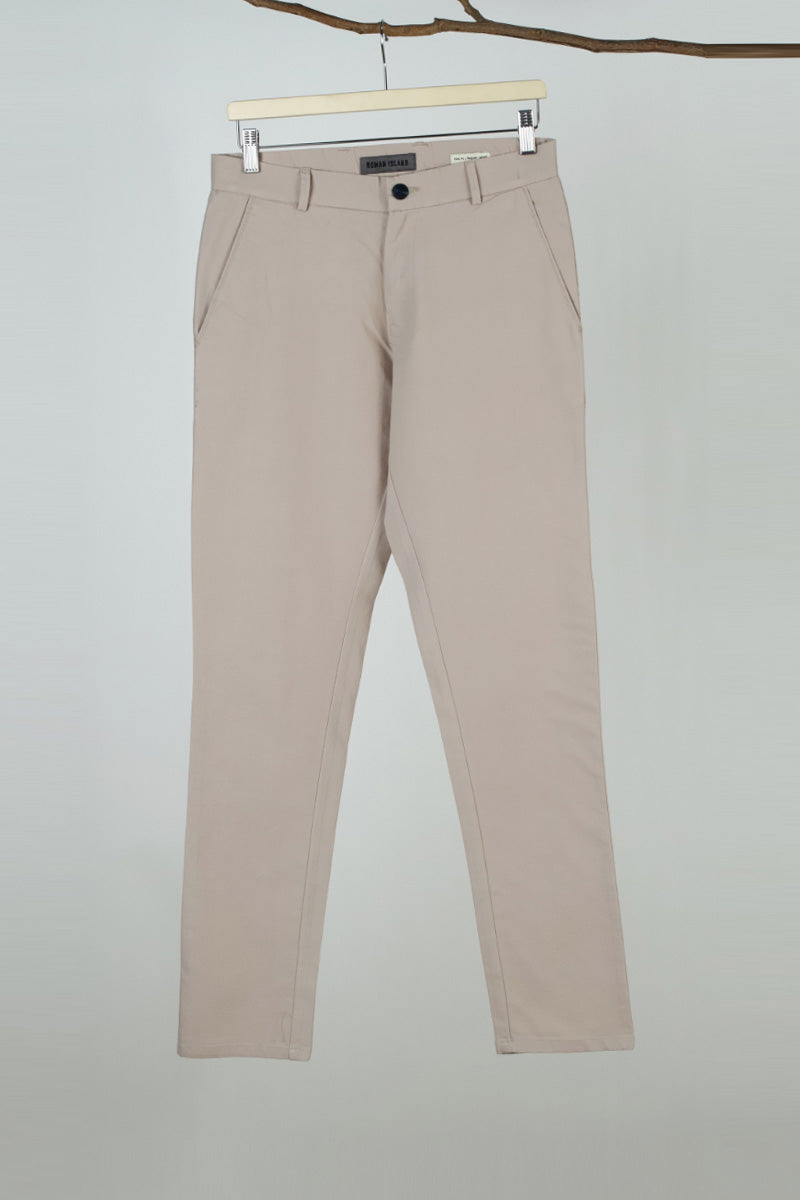 Cream Plain Trouser