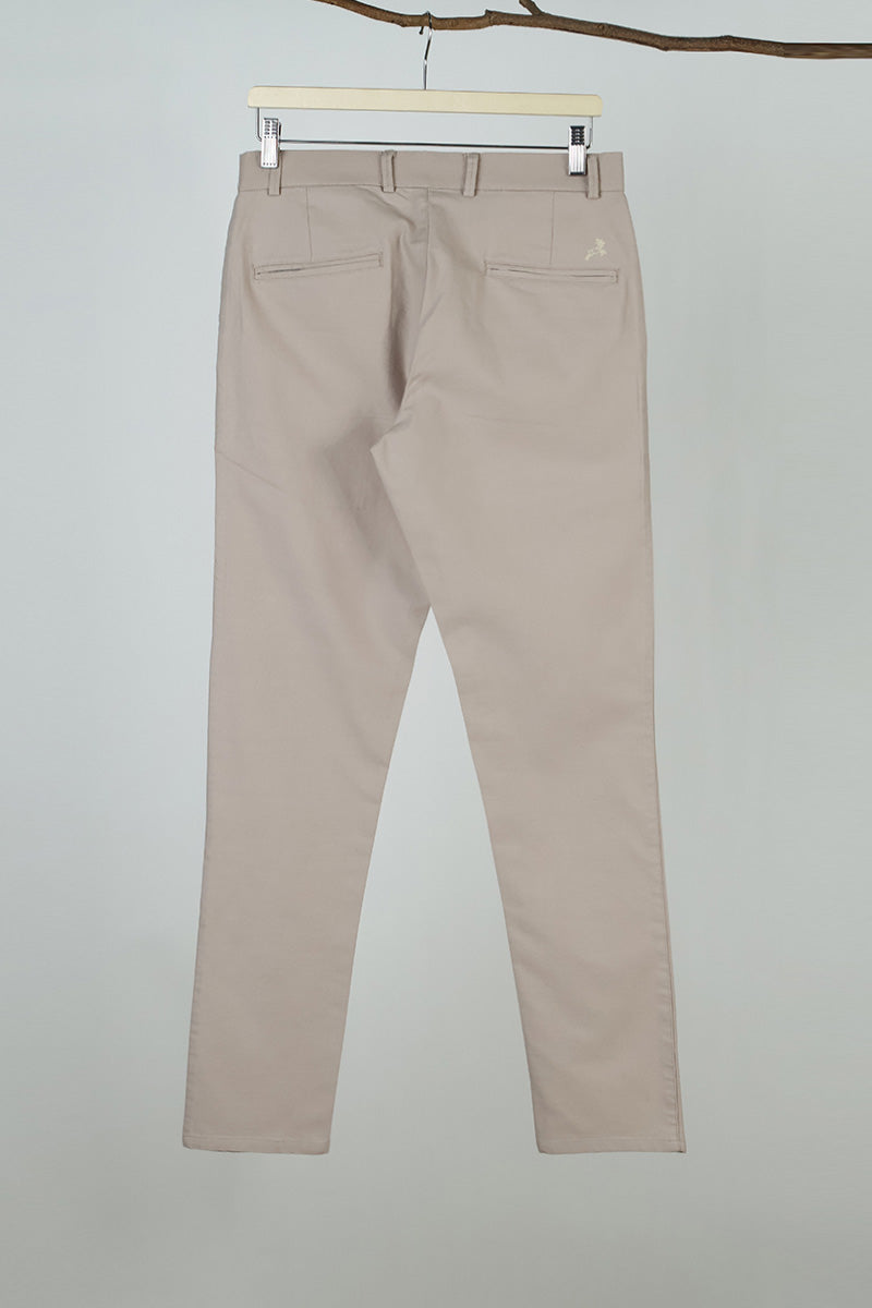 Cream Plain Trouser