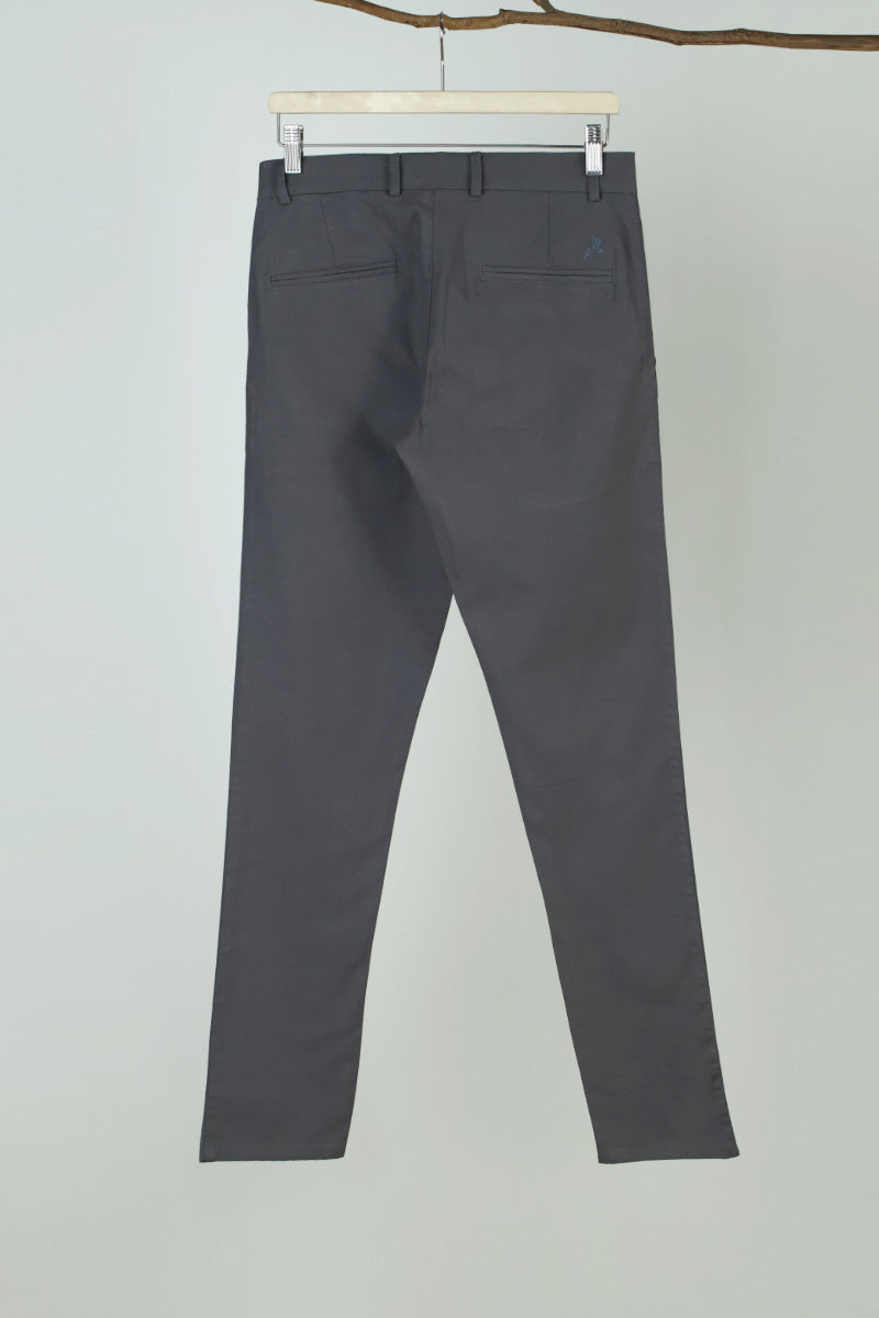 Grey  Plain  Trouser