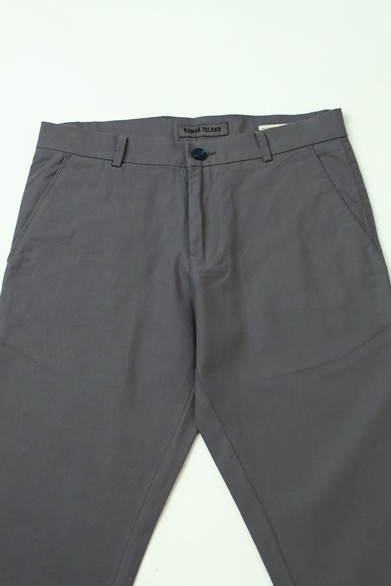 Grey  Plain  Trouser