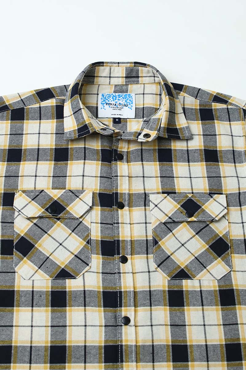 Yellow  Checks  Shirt