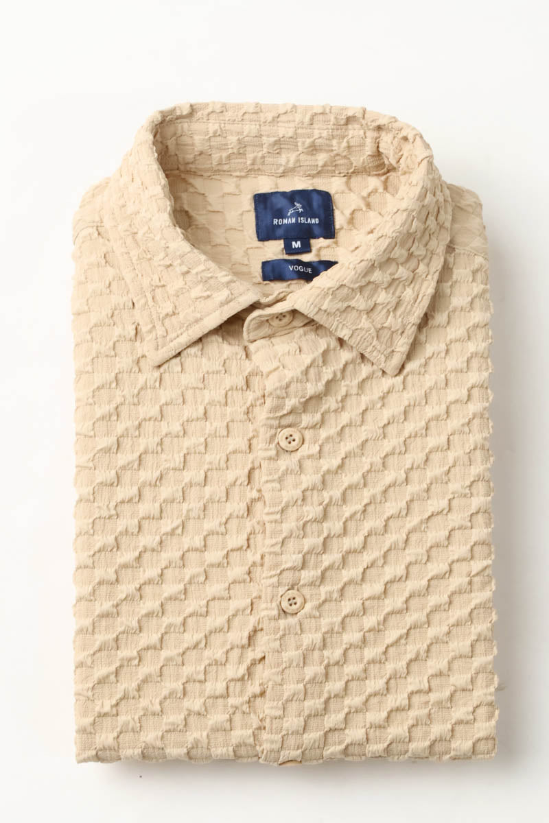 Cream Plain Shirt